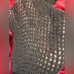 Crochet knit lace pantyhose made in Italy Italian yarn vintage Fishnet